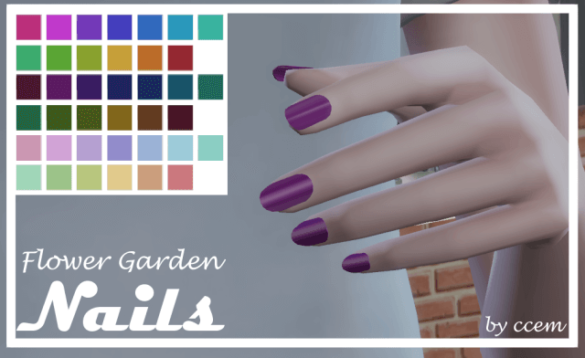 Sims 4 simple recolor of the nails that