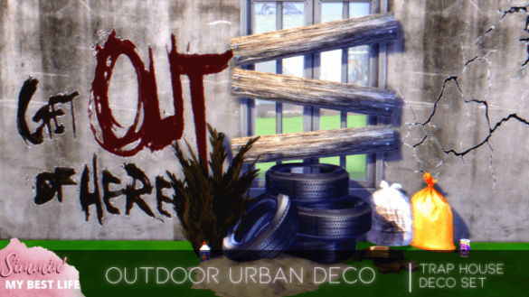 Sims 4 new cc release outdoor urban deco