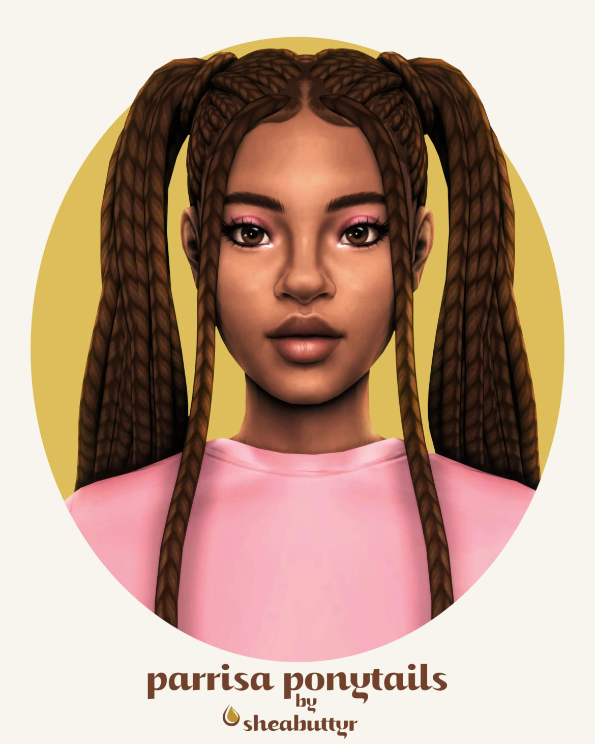 Sims 4 parrisa ponytailsthis hair comes in two versions