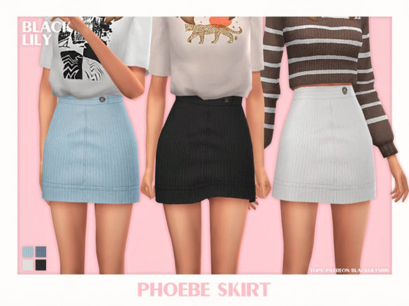Sims 4 phoebe skirt by black lily