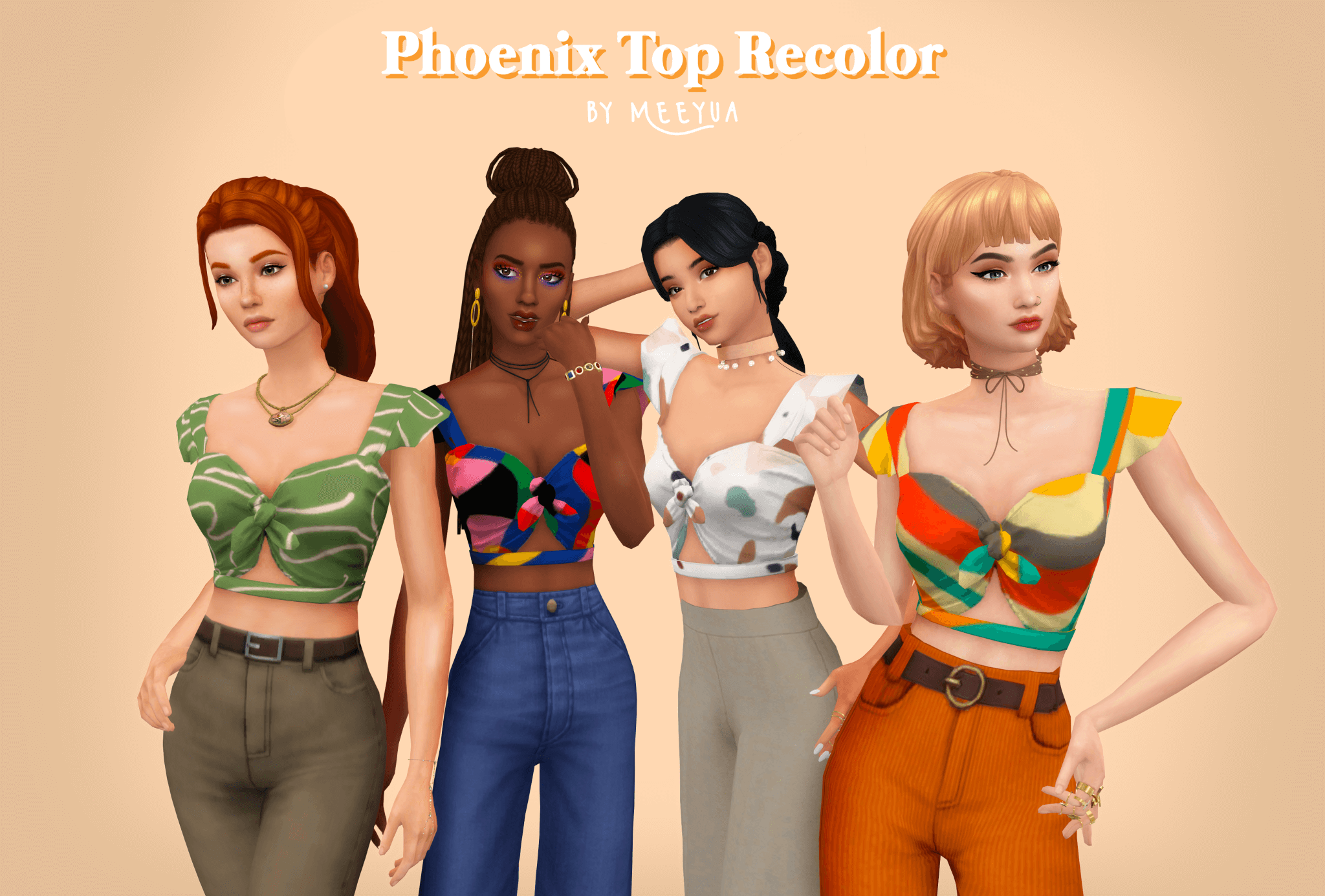 Sims 4 phoenix top recolor - MiCat Game