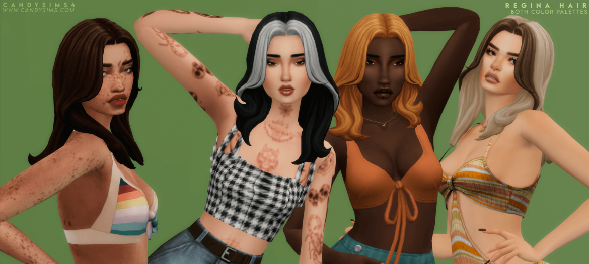 Sims 4 regina hair 90s