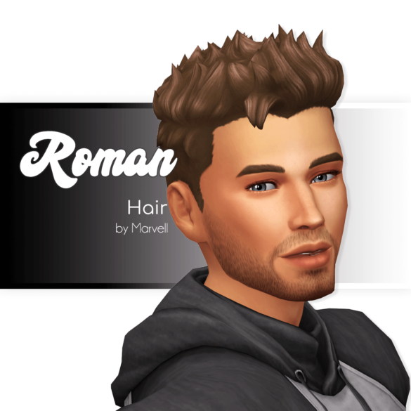 Sims 4 roman hair bgc comes in 24 ea swatches custom
