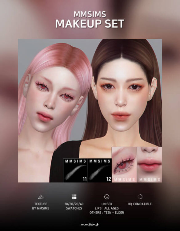 Sims 4 s4cc mmsims makeup set
