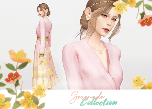 Sims 4 serenade wrap dress new mesh ea mesh edit