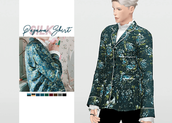 Sims 4 silk pajama shirt