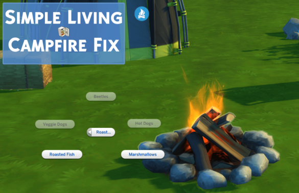 Sims 4 Simple Living: Outdoor Retreat Campfire Fix