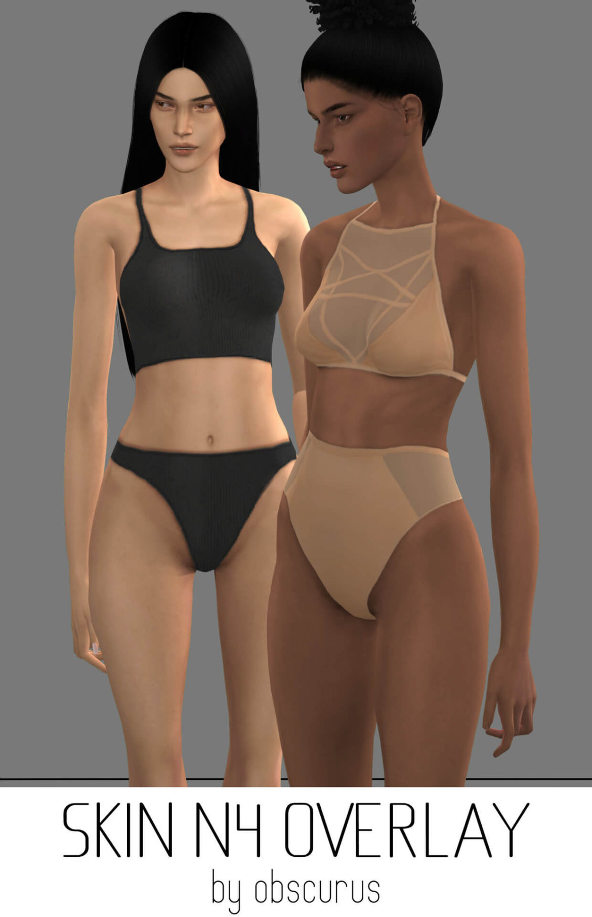 Sims 4 skin n4 overlay 4 swatches all ages females only