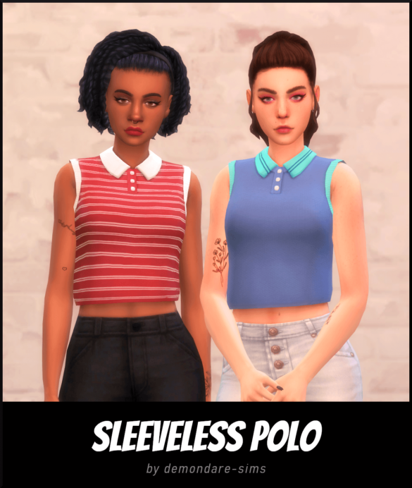 Sims 4 sleeveless polo