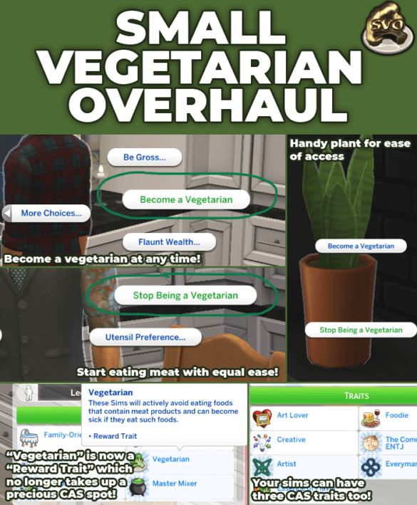 Sims 4 Small Vegetarian Overhaul