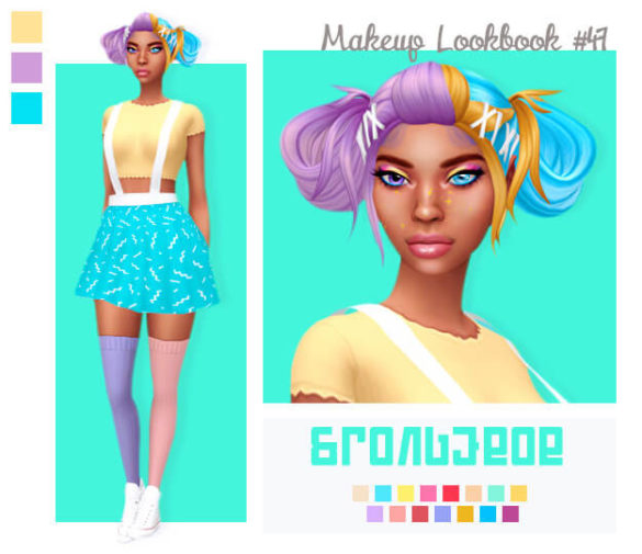 Sims 4 spongebob collection by hipdot hair yellow