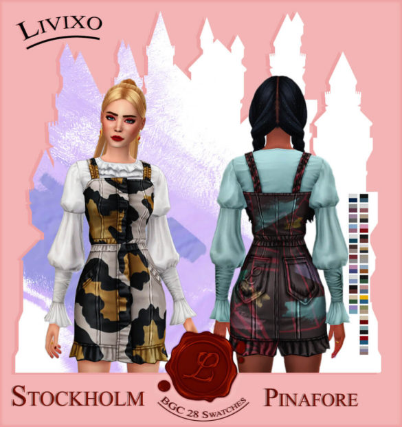 Sims 4 stockholm pinafore by livixo base game compatible