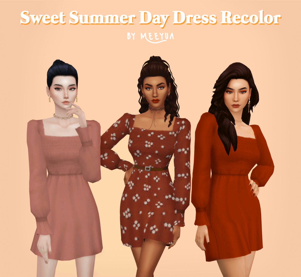 Sims 4 sweet summer day dress recolor