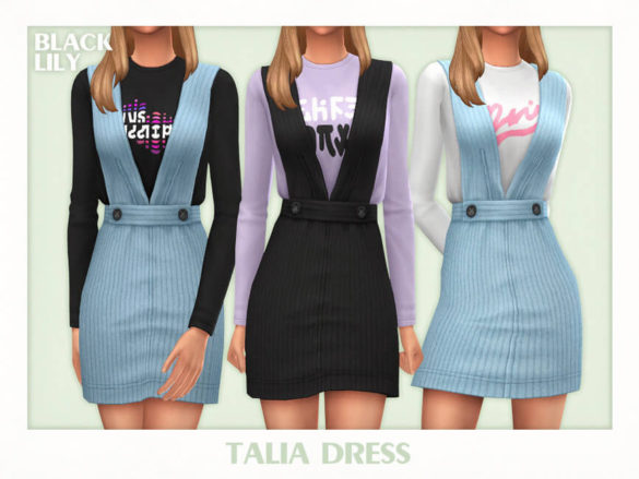 Sims 4 talia dress by black lily