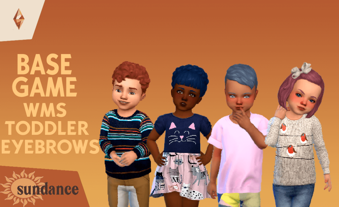 Sims 4 toddler eyebrows recolored