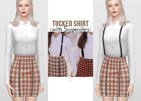 Sims 4 tucked shirt tucked shirt with suspenders