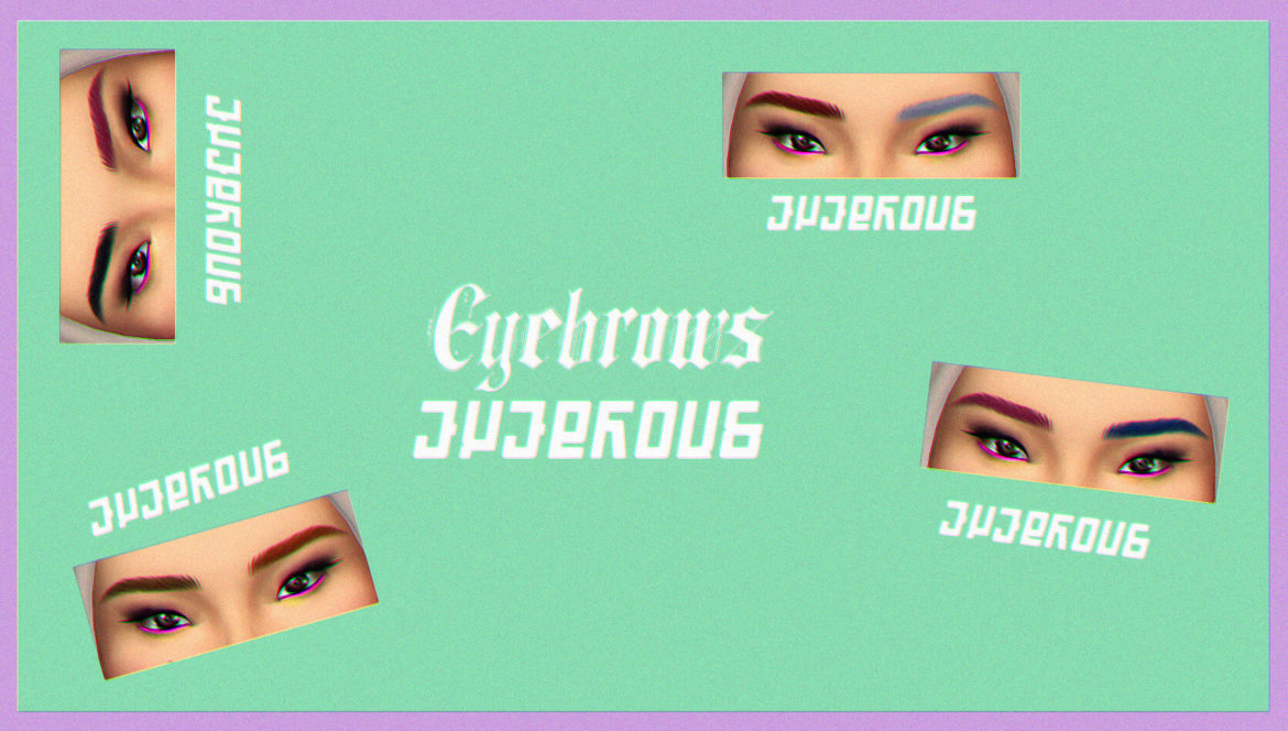 Sims 4 two toned eyebrow recolour
