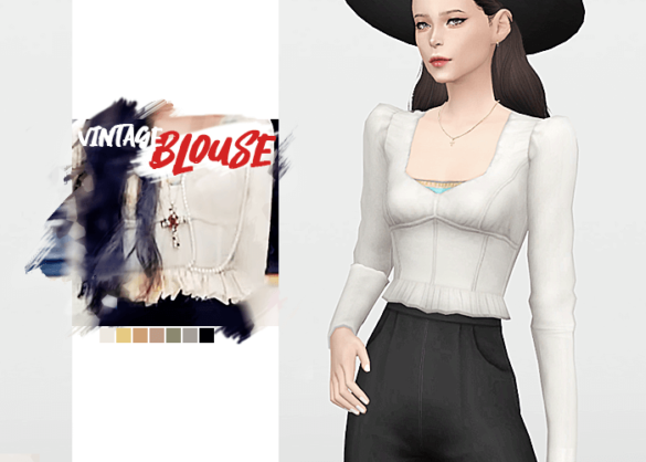 Sims 4 Vintage Blouse