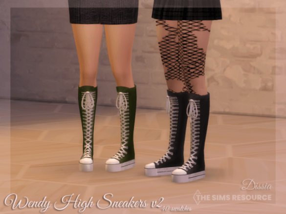 Sims 4 wendy high sneakers v2 platform