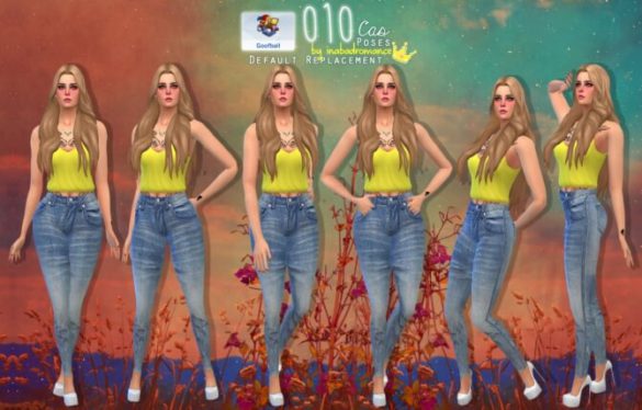 Sims 4 010 CAS poses at In a bad Romance