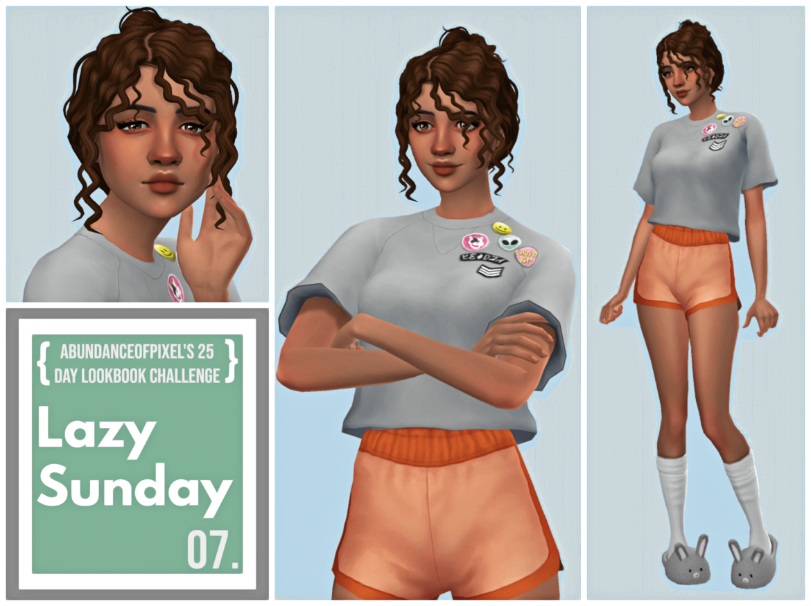 Sims 4 25 day lookbook challenge 07 lazy sunday