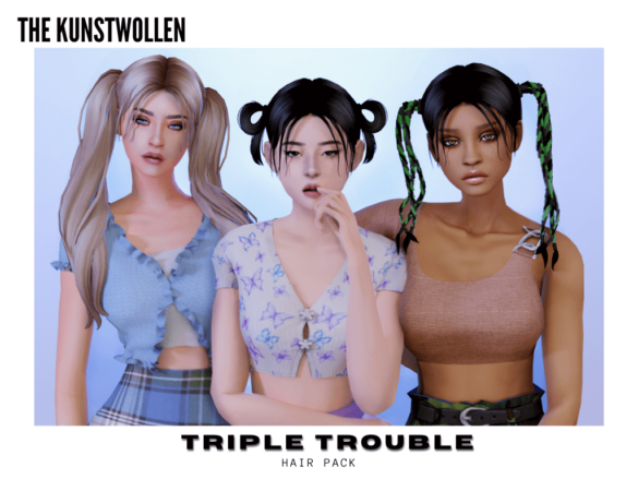 Sims 4 3 hairstyles