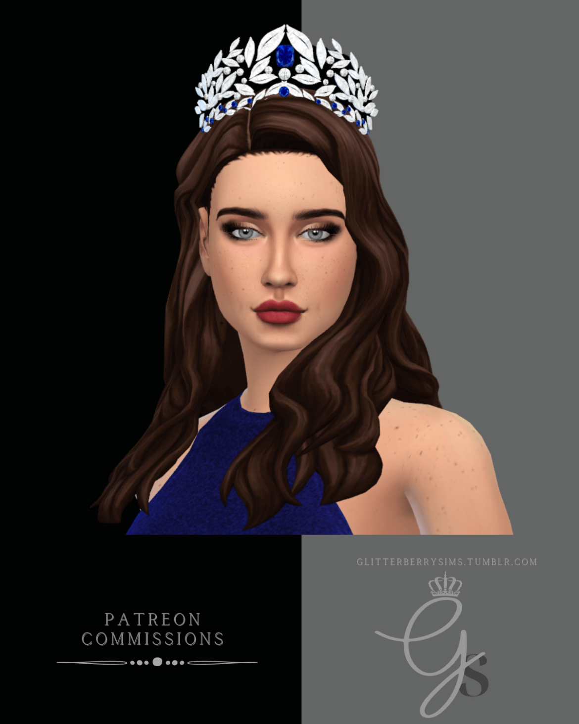 Sims 4 A gorgeous sapphire leaf tiara