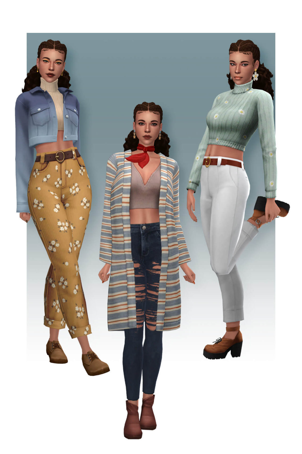 Sims 4 a nice early autumn lookbook featuring moriah