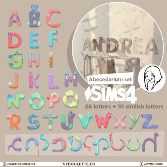 Sims 4 abecedarium set