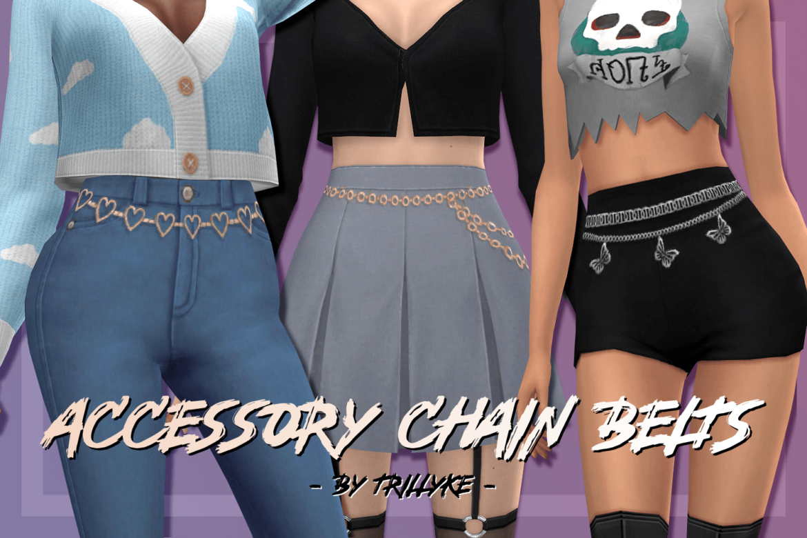 Sims 4 accessory chain belts 5 styles