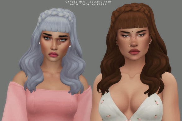 Sims 4 Adeline Hair by Candy Sims 4