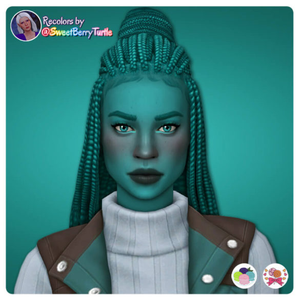 Sims 4 Dahlia Hair in Candy Shoppe