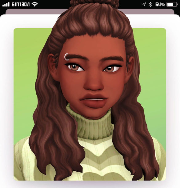 Sims 4 Amaya hair by Marso Sims
