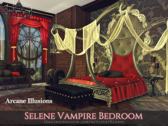 Sims 4 Arcane Illusions – Selene Vampire Bedroom