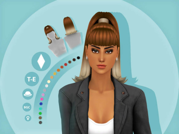 Sims 4 Ari Hairstyle by simcelebrity00