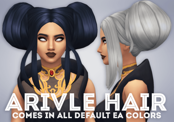 Sims 4 arivle hair comes in all default ea colors hat