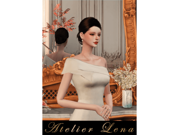 Atelier Lena One Shoulder Silk Dress by Atelier Lena