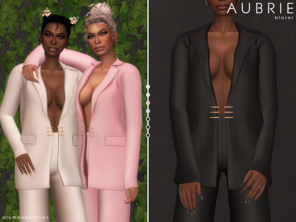 Sims 4 aubrie blazer pants oversized suit blazer