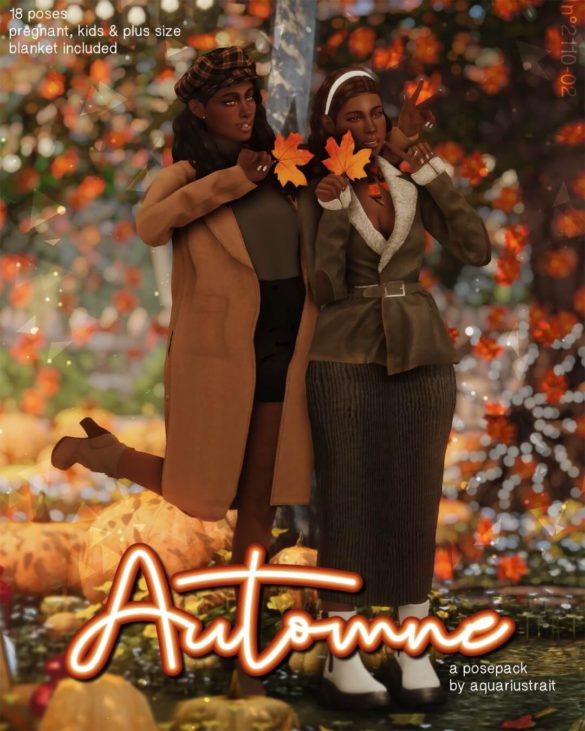 Sims 4 automne pose pack