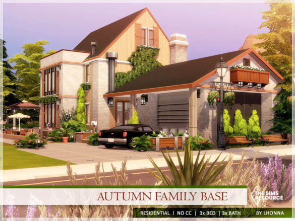 Sims 4 Autumn Family Base by Lhonna