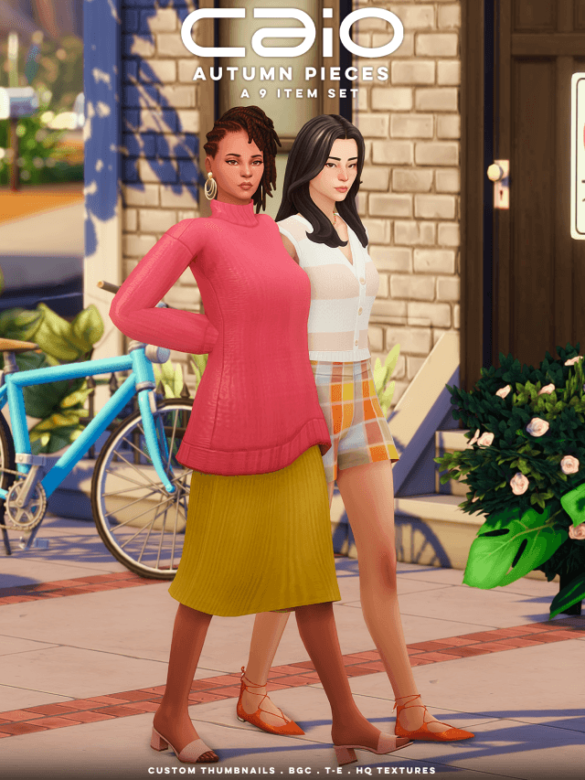 Sims 4 autumn pieces a 9 itens set