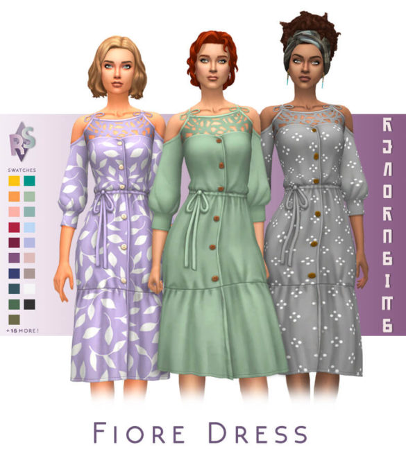 Sims 4 bgc fiore dress