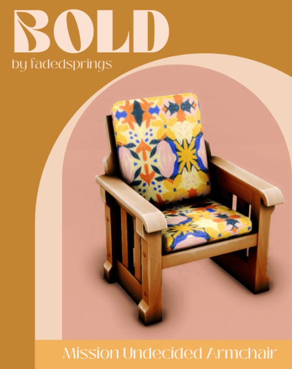 Sims 4 bold mission undecided armchair