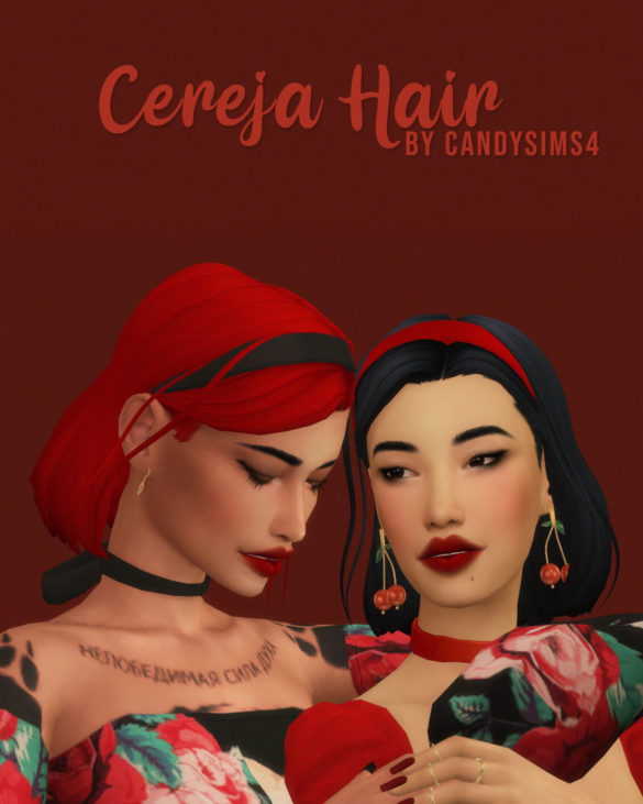 Sims 4 cereja hair a cute medium hair