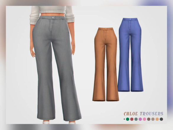 Sims 4 Chloe Trousers by pixelette