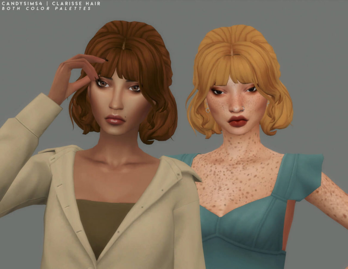 Sims 4 Clarisse Hair by Candy Sims 4