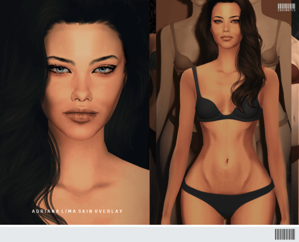 Sims 4 cosimetic adriana lima skin overlay
