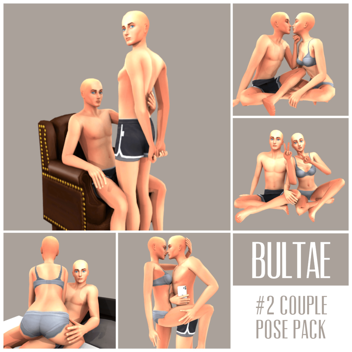 Sims 4 couple pose pack 2 by bultae ts4 in game pose 5