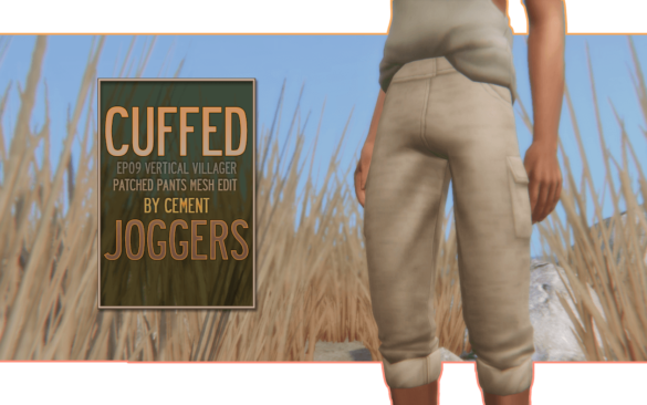 Cuffed Joggers EP09 Vertical Villager Patched