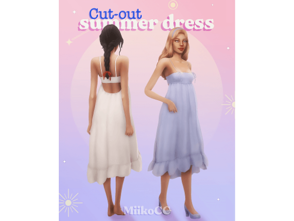 Sims 4 Cut-out summer dress by Miiko